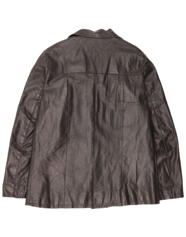 Vintage Ανδρικό Δερμάτινο Μπουφάν UK 38 Medium Black Leather