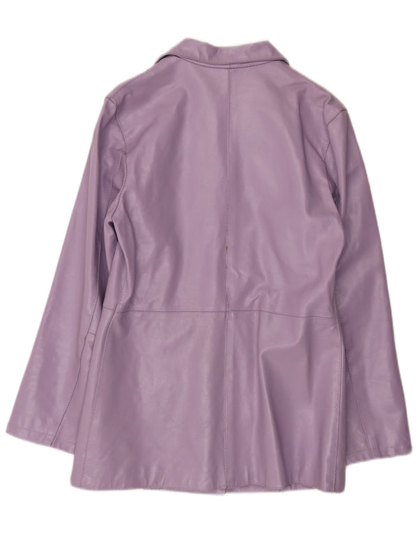 Vintage Γυναικείο Δερμάτινο Μπουφάν UK 14 Large Purple