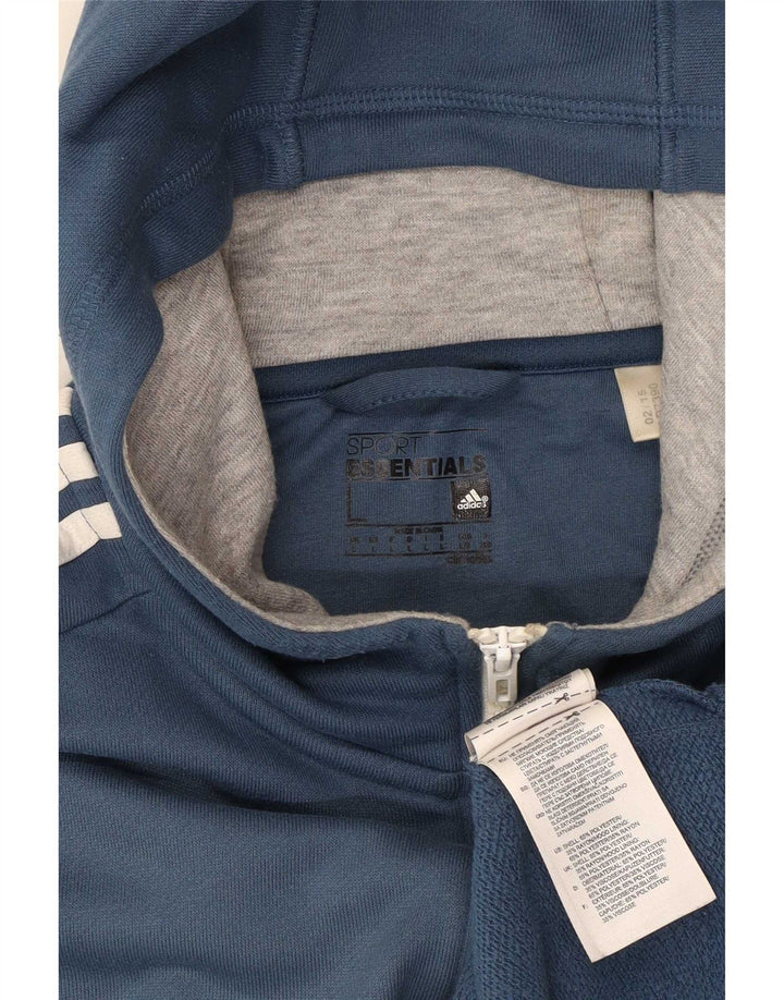 Ανδρικό πουλόβερ με κουκούλα με φερμουάρ Adidas Climalite Μεγάλο μπλε ναυτικό πολυεστέρα