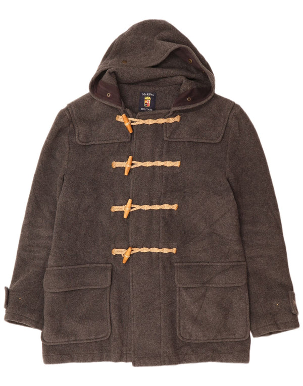 Ανδρικό μπουφάν Duffle με κουκούλα Marina Militare UK 44 2XL γκρι μαλλί