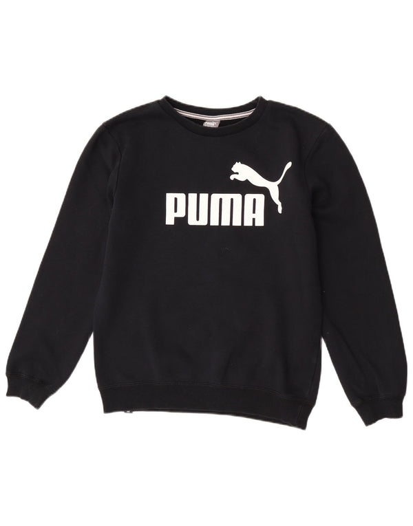 Puma Boys Graphic Φούτερ Jumper 13-14 ετών Μαύρο