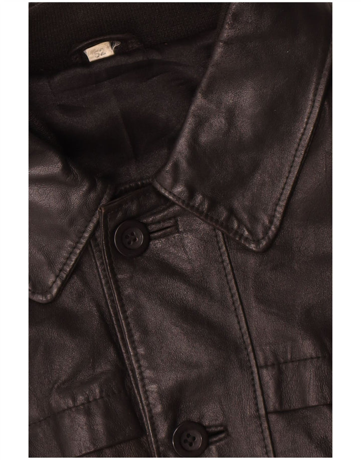 Vintage Ανδρικό Δερμάτινο Μπουφάν IT 52 XL Μαύρο Δερμάτινο