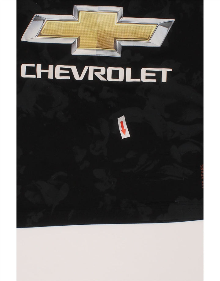 Adidas Boys Graphic T-Shirt Top 7-8 Years XS Black Polyester