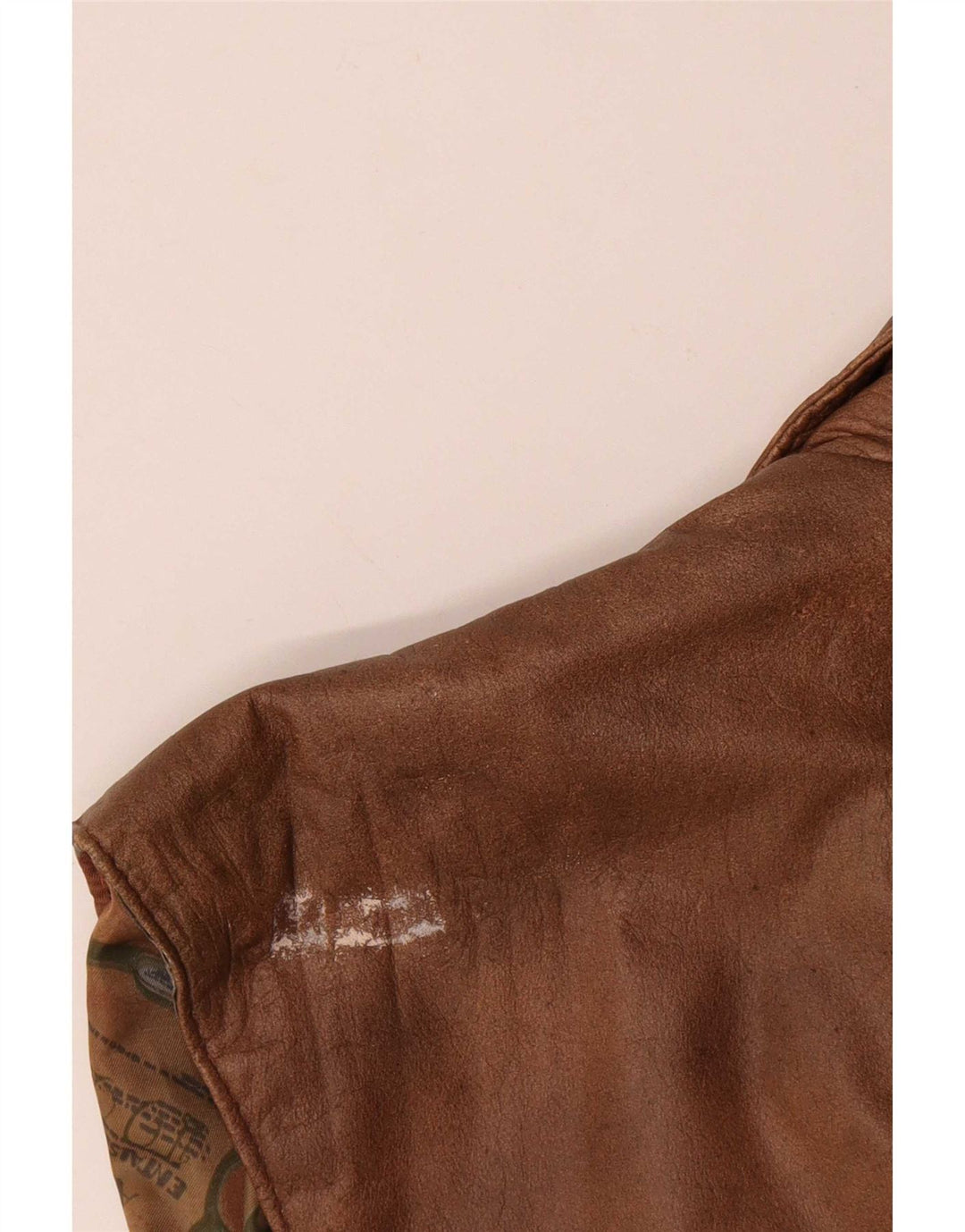 Vintage Ανδρικό Δερμάτινο Gilet UK 40 Large Brown