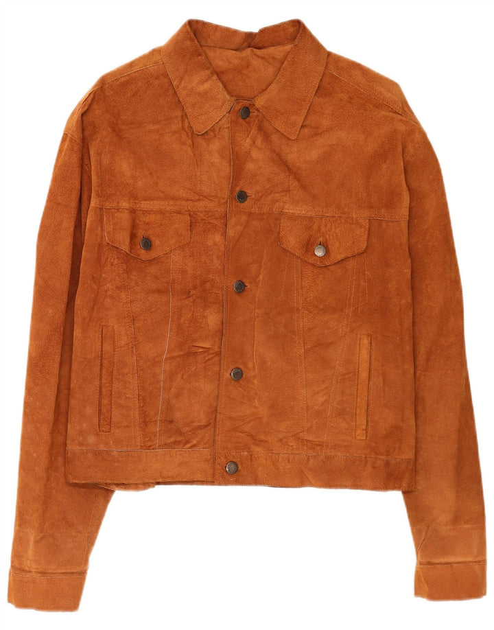 Conbipel Ανδρικό Suede Bomber Jacket IT 48 Medium Brown Δερμάτινο Classic