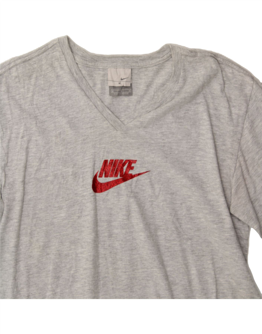 NIKE Womens T-Shirt Top UK 14 Medium Grey Cotton Vintage Nike and Second-Hand Nike from Messina Hembry 