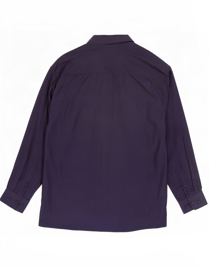 Ανδρικό πουκάμισο Robert Stock XL Navy Blue Silk