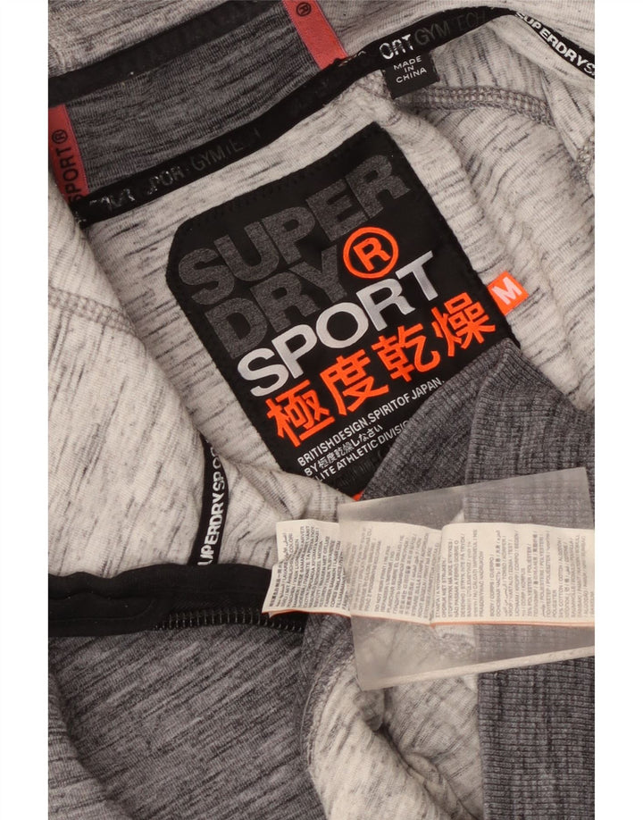 Ανδρικό πουλόβερ με κουκούλα με φερμουάρ Superdry Πολυεστέρας μεσαίου γκρι