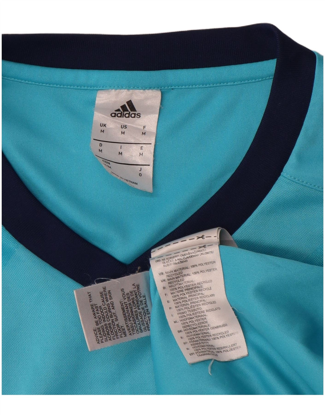 Ανδρικό τοπ Adidas Climalite με μακρυμάνικο μεσαίο μπλε πολυεστέρας