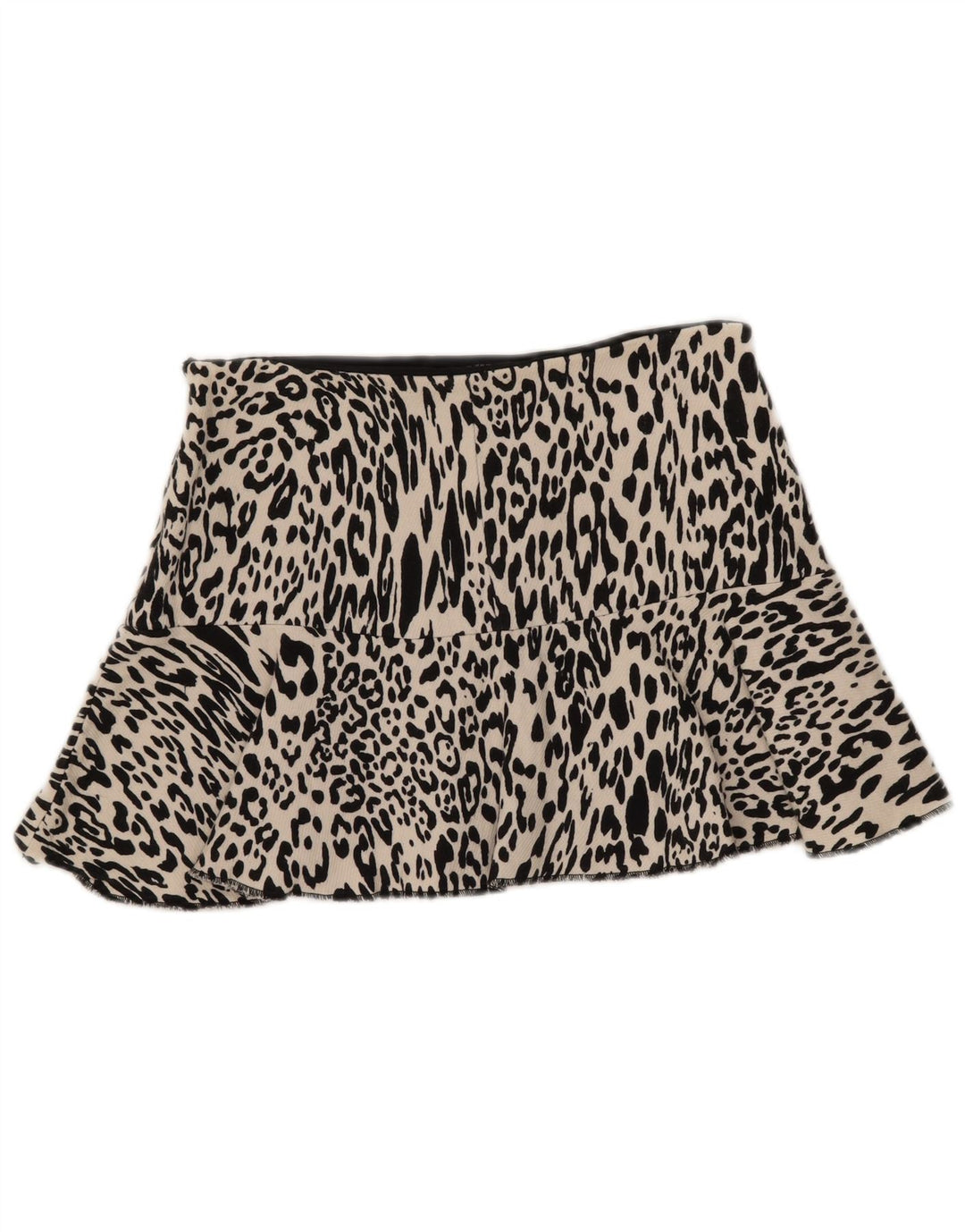Zara Γυναικεία Μίνι Φούστα Medium W28 Off White Animal Print