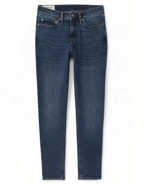 Γυναικεία Skinny Jeans Abercrombie & Fitch W28 L30 Blue Cotton