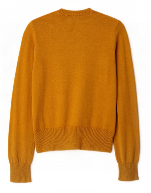 Zara Γυναικείο πουλόβερ με λαιμόκοψη Crop Crop UK 10 Small Yellow Polyester