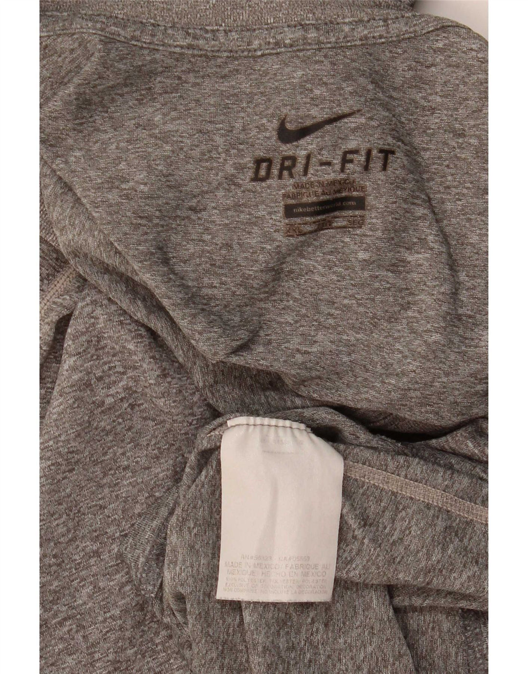 Ανδρικό μπλουζάκι Nike Dri Fit τοπ 2XL από πολυεστέρα με γκρι φλύκταινες