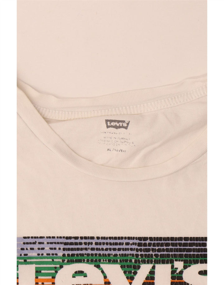 Ανδρικό γραφικό T-Shirt Levi's Top XL Λευκό βαμβακερό