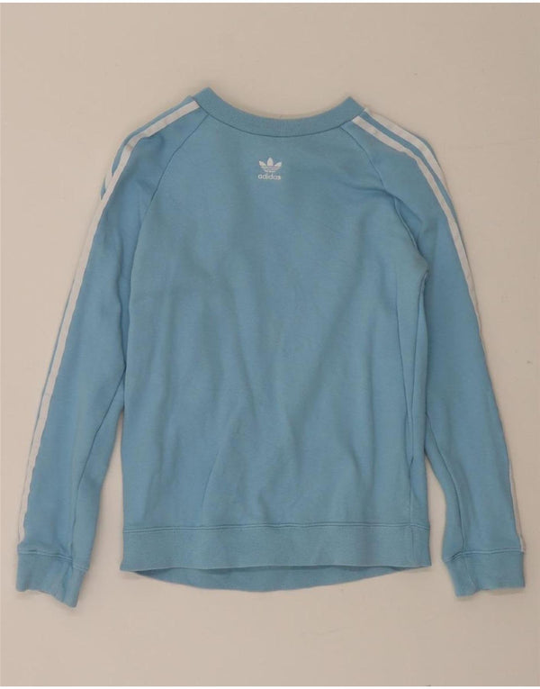 Γυναικεία φούτερ Adidas Jumper UK 8 Small Blue Cotton Sports