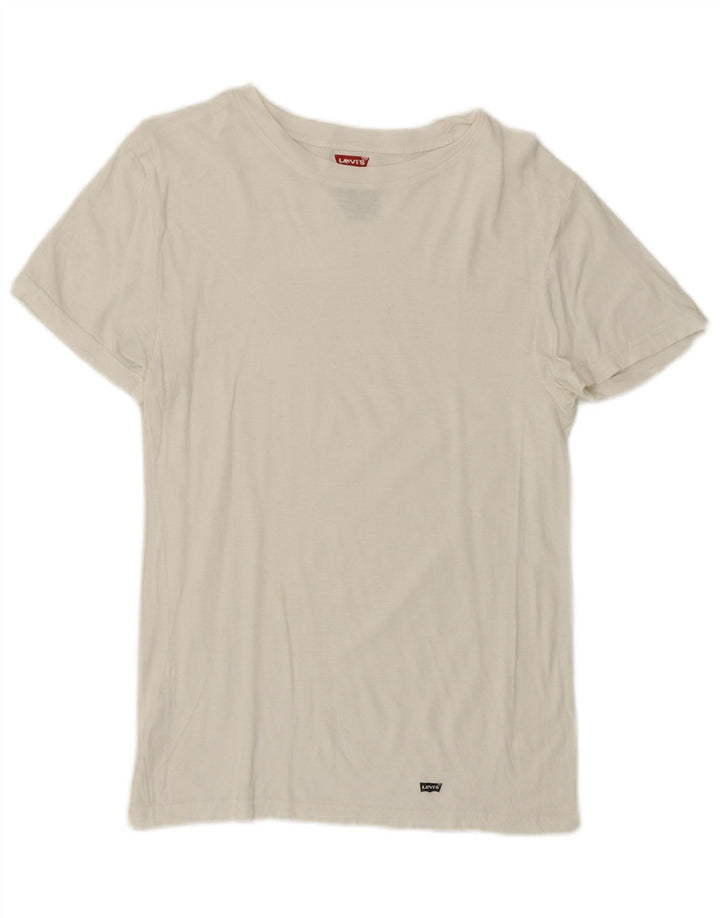 Ανδρικό T-Shirt Levi's Top UK 34/36 Μικρό λευκό βαμβακερό