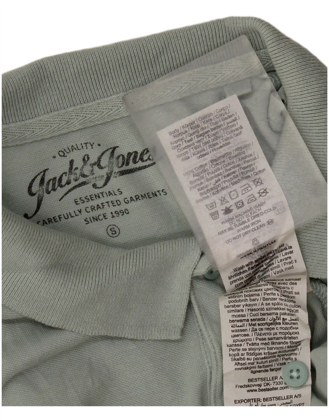 Ανδρικό μπλουζάκι πόλο Jack & Jones, μικρό πράσινο βαμβακερό