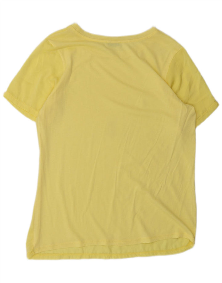 ZARA Womens T-Shirt Top UK 14 Medium Yellow