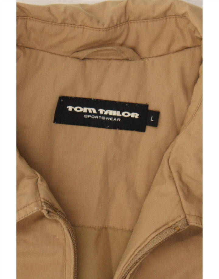 TOM TAILOR Mens Bomber Jacket UK 40 Large Brown Polyester Vintage Tom Tailor and Second-Hand Tom Tailor from Messina Hembry 