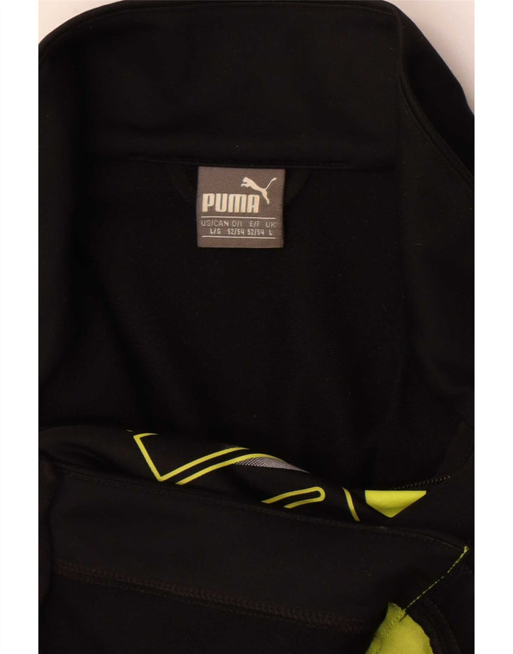 Ανδρική φόρμα φόρμας Puma με γραφικό τζάκετ, μεγάλο μαύρο χρώμα