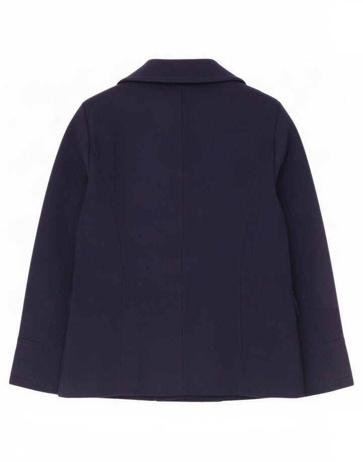 Marks & Spencer Γυναικείο παλτό μπιζελιού UK 14 Medium Navy Blue Polyester