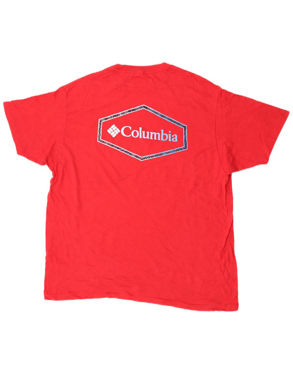 Ανδρικό γραφικό T-Shirt Columbia Top XL Red Cotton