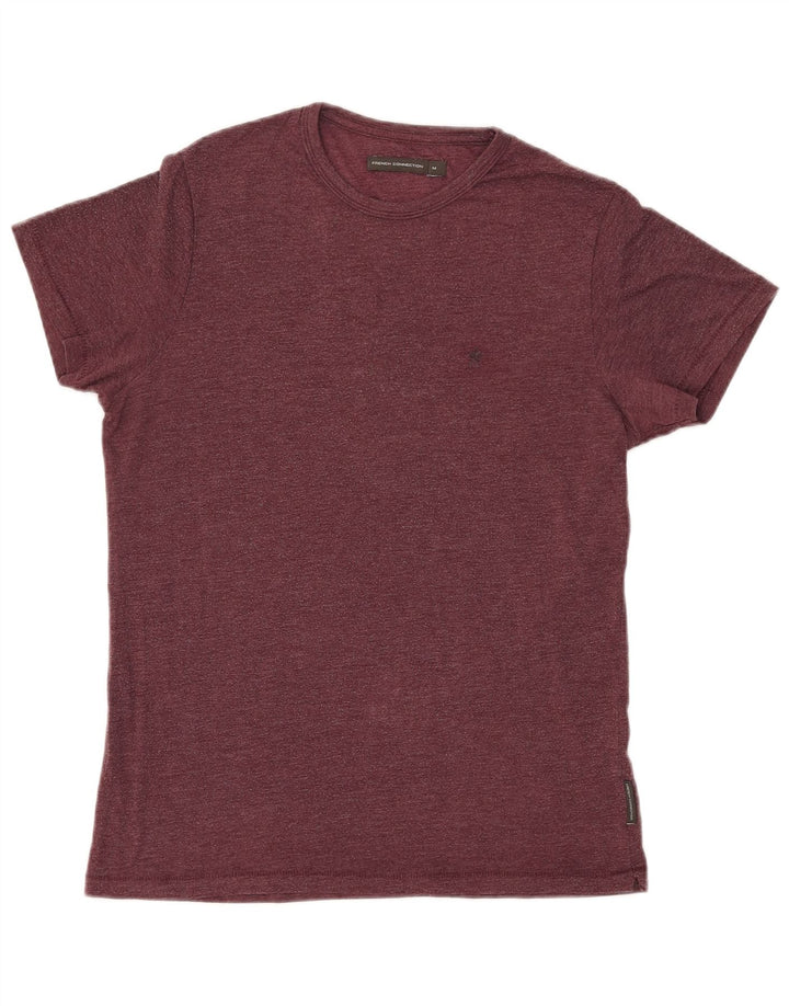 ΓΑΛΛΙΚΗ ΣΥΝΔΕΣΗ Ανδρικό T-Shirt Top Μεσαίο μπορντό βαμβάκι