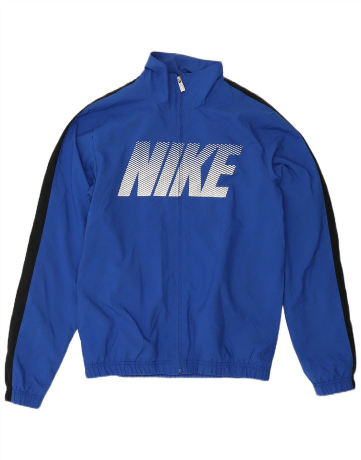 Ανδρική φόρμα αθλητικής φόρμας NIKE με γραφικό φόρεμα μπουφάν Small Blue Colourblock Polyester