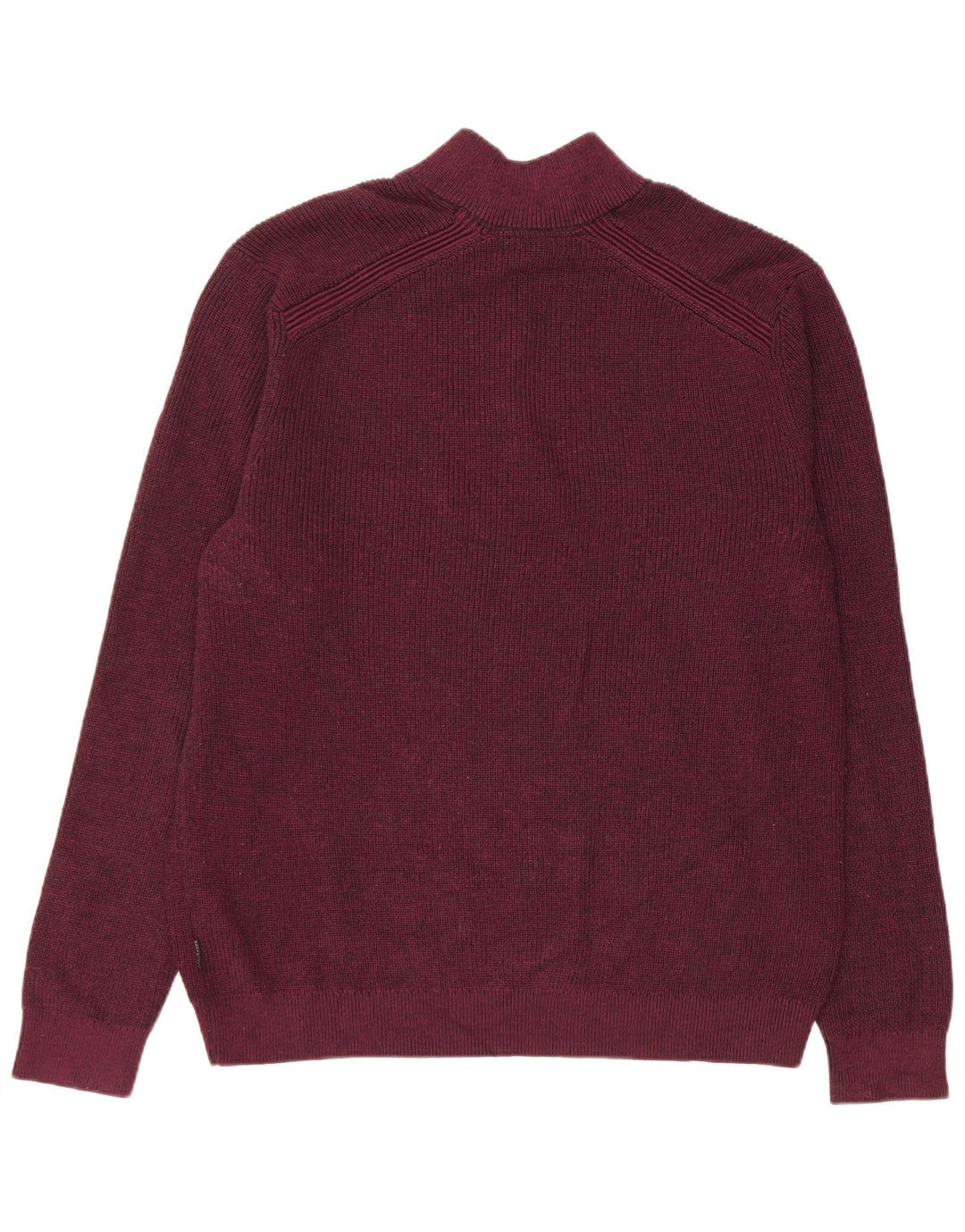 Ανδρικό πουλόβερ με φερμουάρ Ted Baker, μέγεθος 6 2XL, μπορντό πολυεστέρας