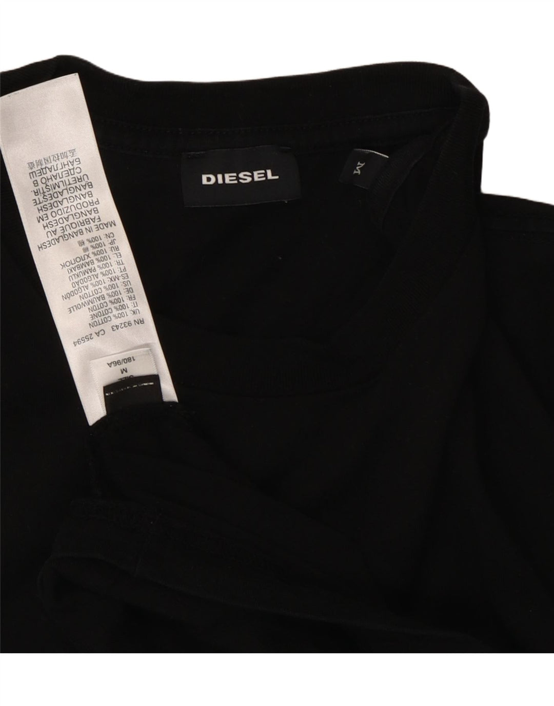 Ανδρικό T-Shirt DIESEL Top Μεσαίο μαύρο βαμβακερό