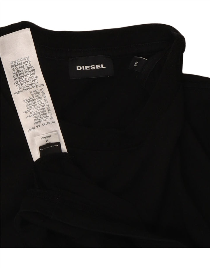 Ανδρικό T-Shirt DIESEL Top Μεσαίο μαύρο βαμβακερό