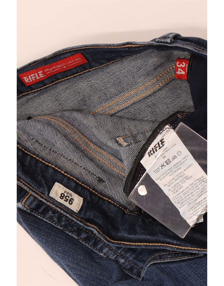 Rifle Ανδρικό Slim Jeans W34 L33 Μπλε Βαμβακερό