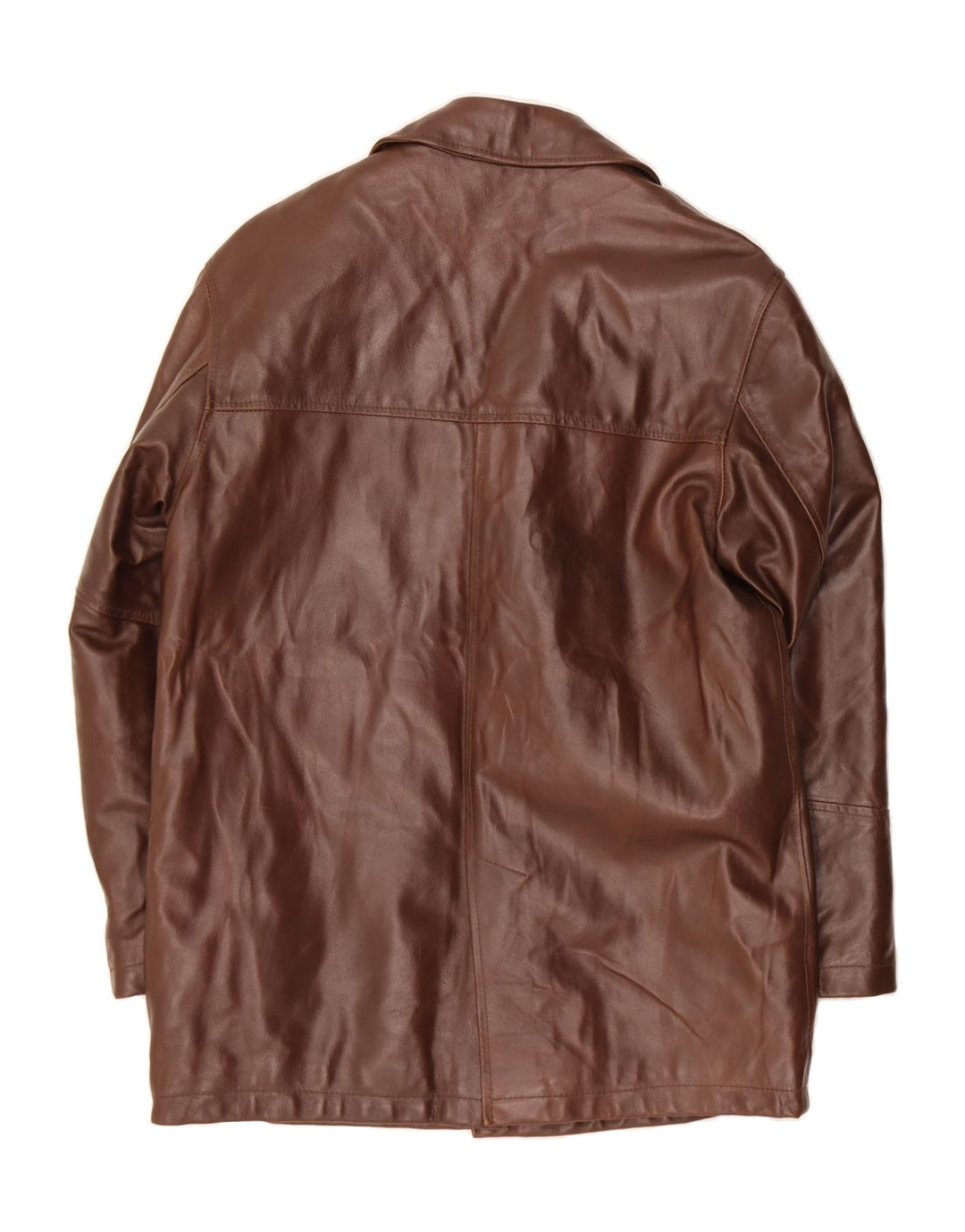 VINTAGE Mens Leather Jacket IT 48 Medium Brown Vintage Vintage and Second-Hand Vintage from Messina Hembry 