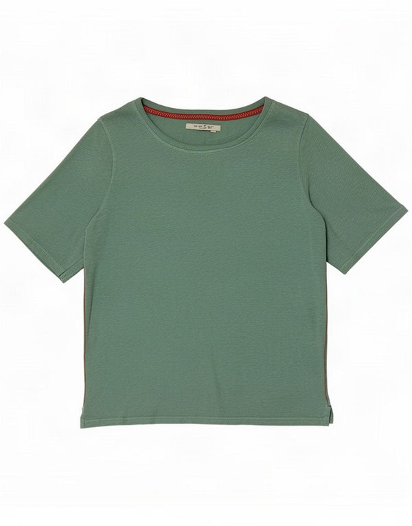 White Stuff Γυναικείο T-Shirt Top UK 12 Medium Green Cotton
