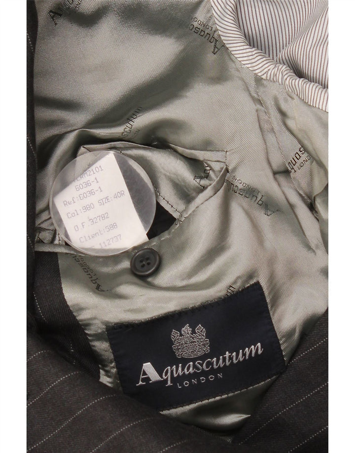 Aquascutum Ανδρικό σακάκι με 3 κουμπιά σακάκι UK 40 μεγάλο γκρι μαλλί