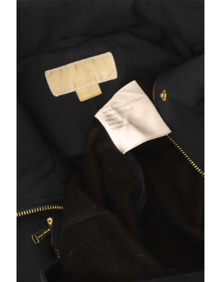 Michael Kors Γυναικεία καμπαρντίνα με κουκούλα UK 14 Medium Navy Blue Polyester
