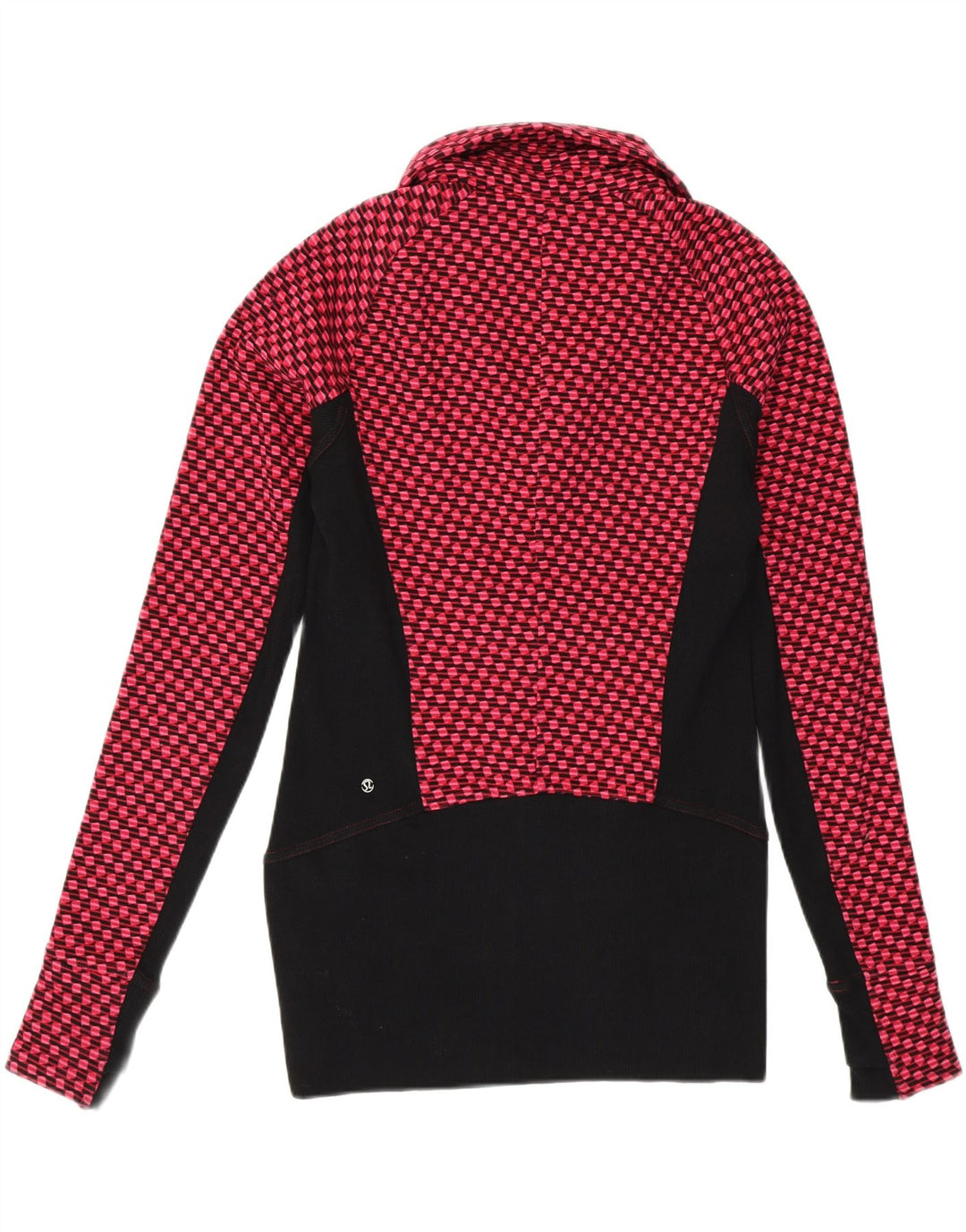 LULULEMON Womens Oversized Tracksuit Top Jacket UK 6 XS Pink Colourblock