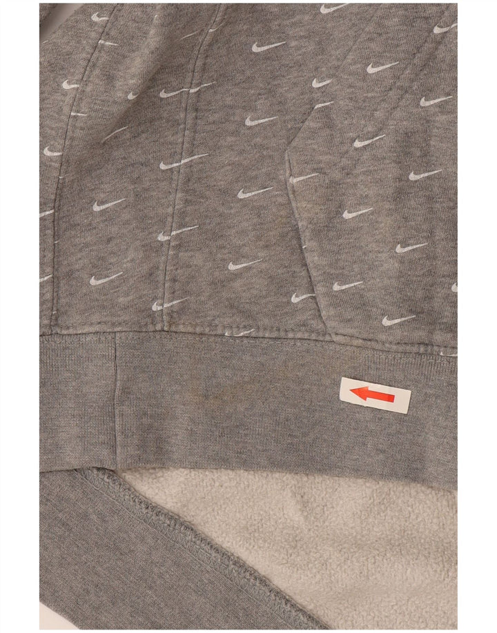 Ανδρικά γραφικά κουκούλα Nike, μικρό γκρι βαμβακερό