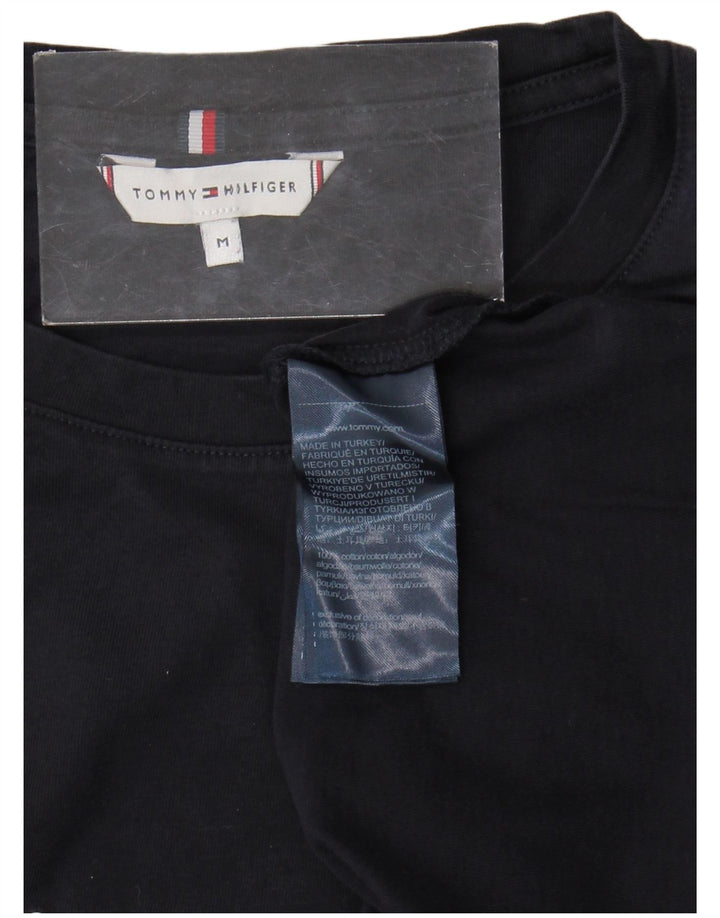 Γυναικείο γραφικό μπλουζάκι TOMMY HILFIGER Top UK 12 μεσαίου μπλε βαμβακερό