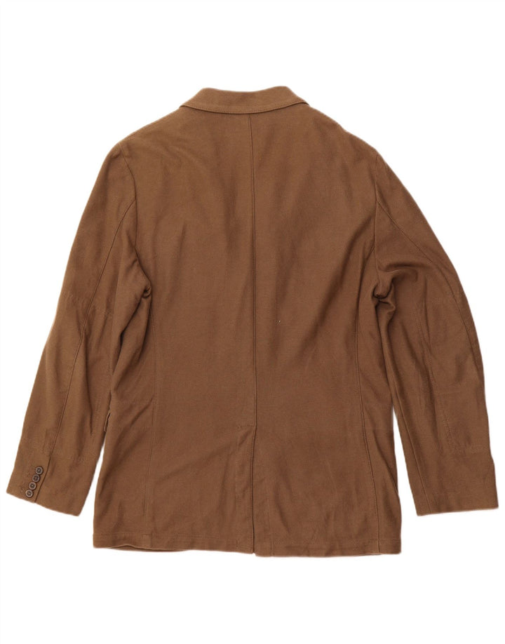 MASSIMO DUTTI Ανδρικό σακάκι 3 κουμπιών UK 40 μεγάλο καφέ βαμβακερό