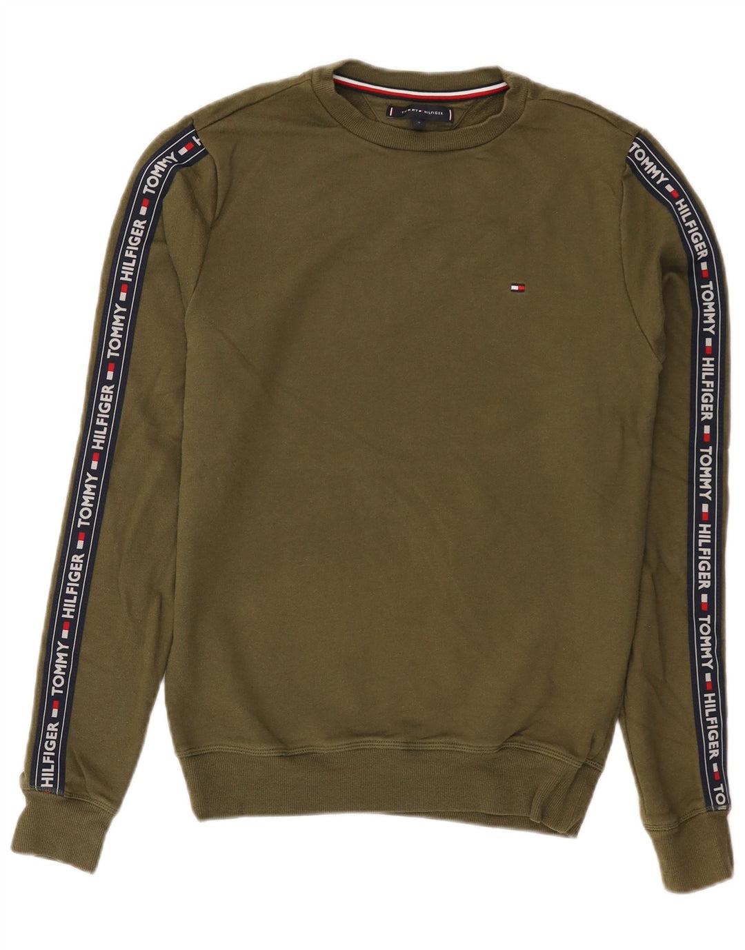 Γραφικό ανδρικό φούτερ Tommy Hilfiger Jumper Μικρό Χακί Βαμβακερό