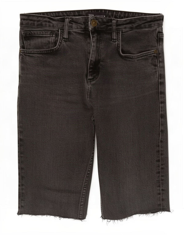 Zara Γυναικείο τζιν σορτς EU 38 Small W28 Γκρι