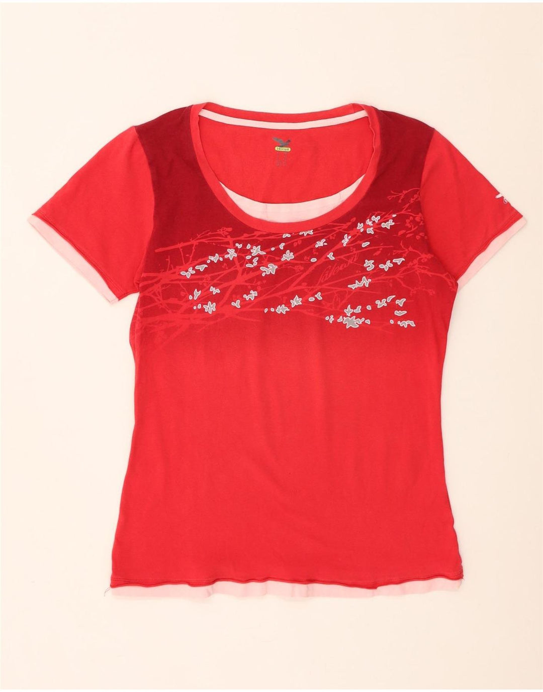 SALEWA Γυναικείο T-Shirt Top UK 14 Medium Red Floral