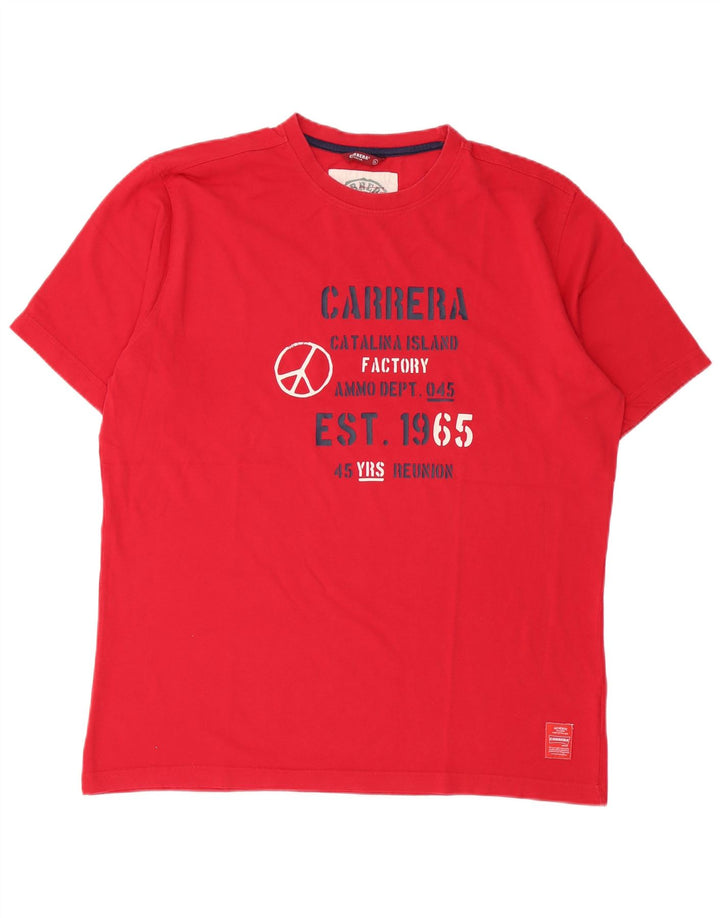Ανδρικό γραφικό T-Shirt Carrera Top XL Red Cotton