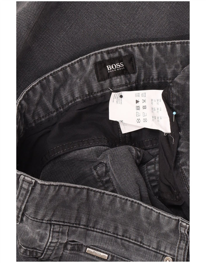 Ανδρικό τζιν Hugo Boss Slim W36 L32 Γκρι βαμβακερό