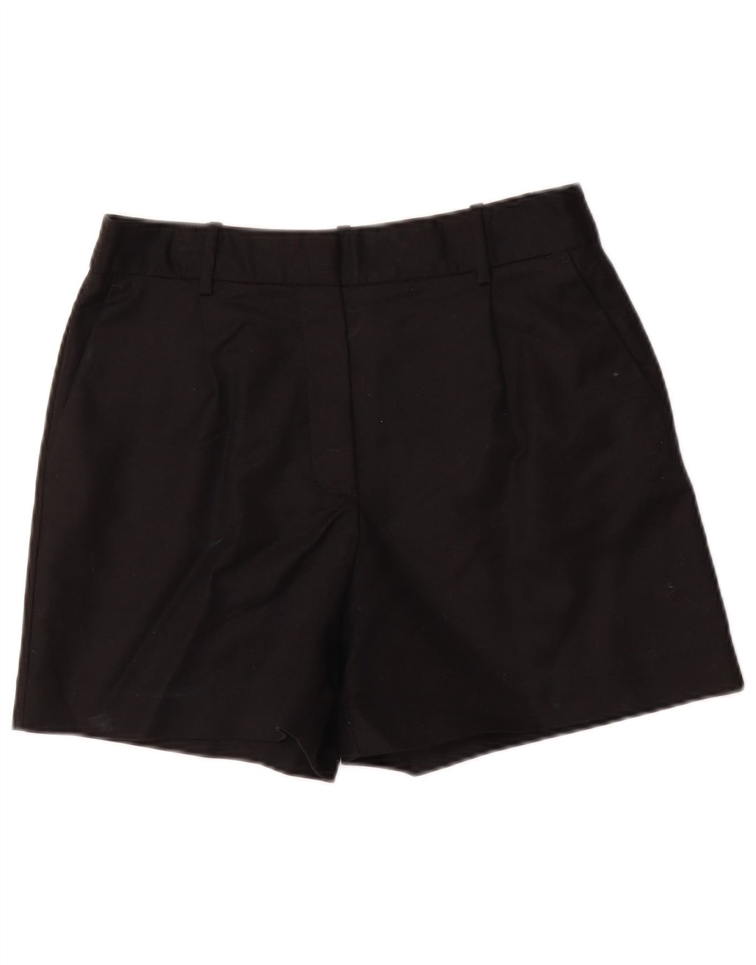 Zara Γυναικείο σορτς Chino με καρφίτσα μεσαίο W28 μαύρο βαμβακερό