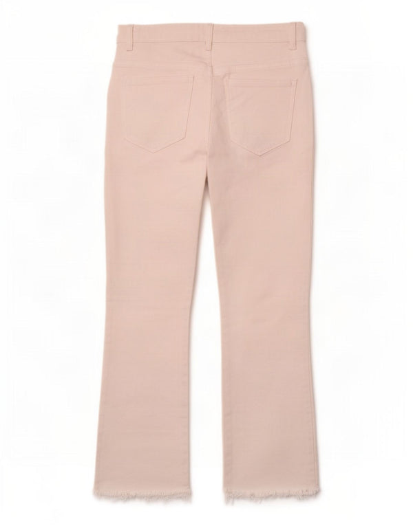 Zara Γυναικεία Crop Bootcut Jeans EU 38 Small W28 L26 Λευκό βαμβακερό