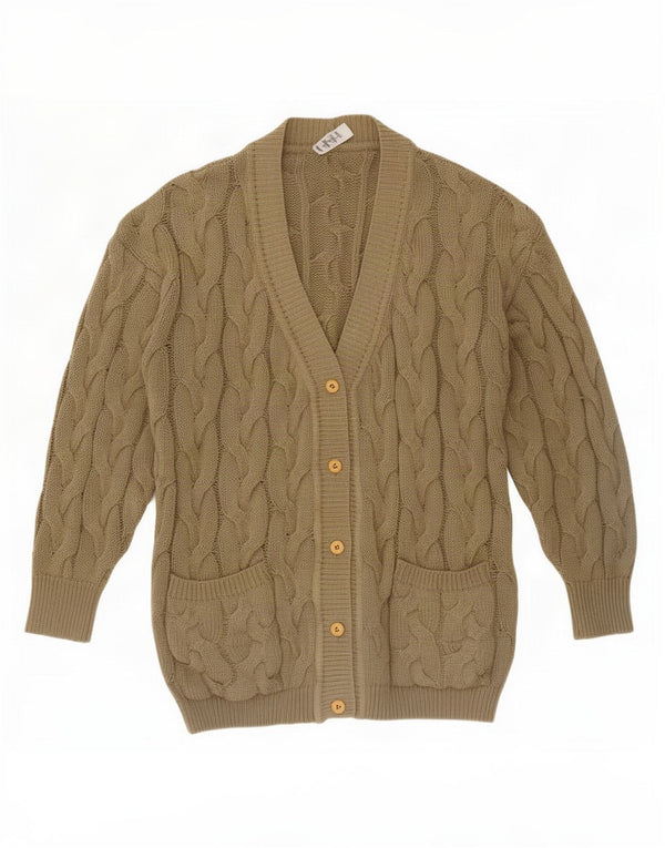 Gispa Womens Relaxed Fit Cardigan Sweater US 10 Large Khaki
