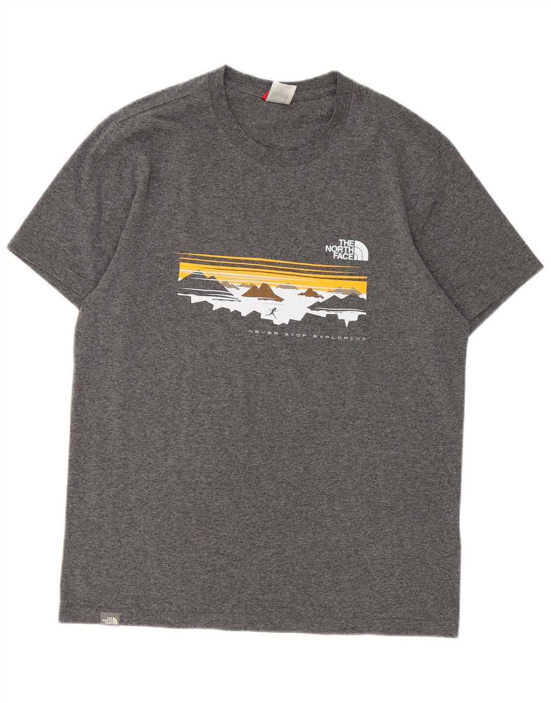 THE NORTH FACE Ανδρικό γραφικό T-Shirt Top Μεσαίο γκρι βαμβακερό