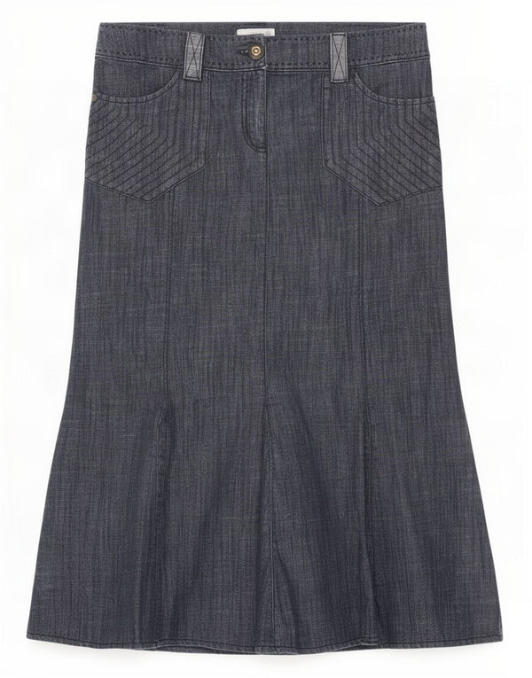 Marks & Spencer Γυναικεία ανά Una Τζιν φούστα UK 14 Large W32 Navy Blue από βαμβάκι